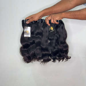 Cabello Indio Virgen con Cutículas Alineadas, Cabello Humano Ondulado Brasileño Crudo para Venta al por Mayor, Cabello Indio Crudo Sin Procesar al por Mayor - Product Image 1