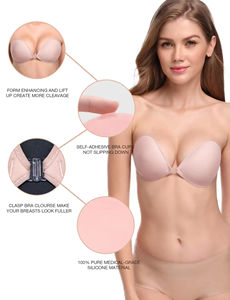 La fábrica recomienda <span class=keywords><strong>comprar</strong></span> <span class=keywords><strong>sujetador</strong></span> adhesivo Invisible Sticky Strapless Push up Backless Reutilizable Covering Nipple Bras - Product Image 3