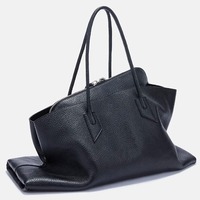Bolso de Mano de Cuero PU para Mujer B&Y, Diseño Liso y Moderno, Cierre Abierto, Ligero, Impermeable, Portátil, 3-4L, Dos Asas/Correas