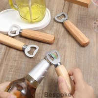 Ouvre-bouteille avec logo personnalisé avec manche en bois gravé Coffret cadeau pour fête de mariage Ouvre-bouteille en acier inoxydable
