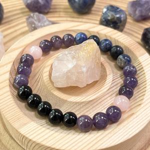 Natural Stone <b>Bracelet</b> Colorful Glass <b>Beaded</b> Meditation Jewelry Expert In-house Production Custom Sample Making - Product Image 5