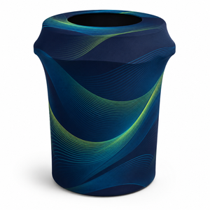 Hotel Banquet Trash Bin Cover Stretch Fabric Garbage Can Cover for Event Operations and Linen Distributors - Product Image 1