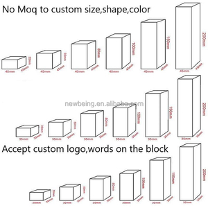 مكتب استقبال مخصص شفاف من شركة تصنيع المعدات الأصلية علامة كتلة مكعبة قابلة للتخصيص للعرض مكتب أكريليك فارغ - Product Image 3