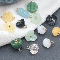 Kancing Resin OEM Klasik 1-lubang Motif Bunga Giok Jahitan Tangan untuk Kemeja Rok Pakaian