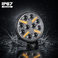 Lumière de travail LED ronde de 9 pouces, haute luminosité, lumière principale blanche, IP67, 12-24V, lampe auxiliaire pour camion, 4x4, véhicule tout-terrain