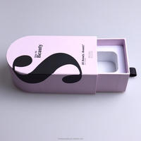 Boîtes cadeaux rigides en carton recyclable, personnalisées avec logo, luxe, rose, type tiroir