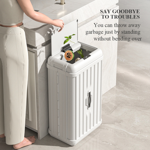 ELPHECO Bote <span class=keywords><strong>de</strong></span> <span class=keywords><strong>Basura</strong></span> <span class=keywords><strong>de</strong></span> Reciclaje con Sensor Inteligente, Plástico Automático Plegable <span class=keywords><strong>de</strong></span> Gran Capacidad con Tapa para Uso Doméstico - Product Image 3