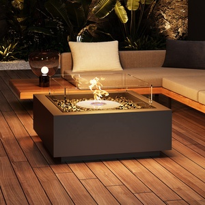 Cheminée à éthanol sur pied mobile haut de gamme, design contemporain, construction en acier au carbone, chauffage sans fumée - Product Image 1