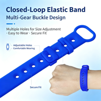 Bracelet intelligent en silicone RFID personnalisé avec encapsulation en PVC pour le contrôle d'accès aux parcs aquatiques et les applications événementielles