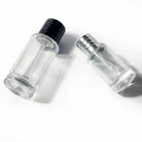 Bouteille vide de parfum en forme de cylindre rond unique de luxe en gros 25ml 50ml 100ml bouteille en verre d'atomiseur de parfum