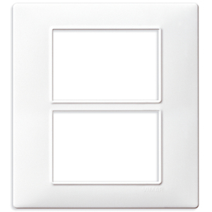 VIMAR Wall <b>Switch</b> Plate 2 Gang White Matte Finish For Indoor Use - Product Image 1