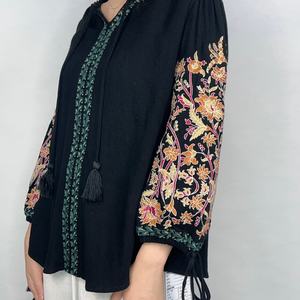 Nuevas Blusas Casuales de Moda para Mujer, Camisas Bordadas, Tops de Verano Elegantes y Sexys de Satén, Seda, Lino, Malla y Chifón - Product Image 2