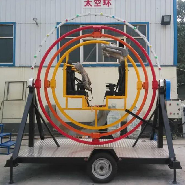 Amusement Park Ride 360 Degree Rotation Space Ring Human Gyroscope Game Machine Amusement Park Ride Shopping Mall Center