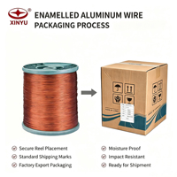 Kawat Magnet Aluminium Berlapis Email Kelas 200 1.12mm, Kawat Gulung Tahan Suhu Tinggi untuk Motor Submersible, Pembuatan OEM