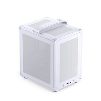 Tour d'ordinateur JONSBO C6 ITX Mid Tower en acier avec fenêtre latérale, poignée de transport, alimentation, radiateur, carte graphique MicroATX