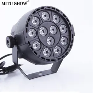 MITUSHOW DJ PAR 64 LED Light RGBW 12pcs Plastic Party Stage Home Disco Lighting