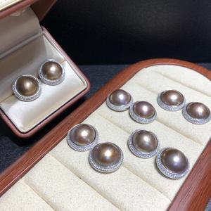 Pendientes de Perlas Mabe Serie World Star de Mabei, Perlas Redondas de Agua Salada de 19-20 mm, Engaste de Plata 925, Lujosos para Mujer - Product Image 5