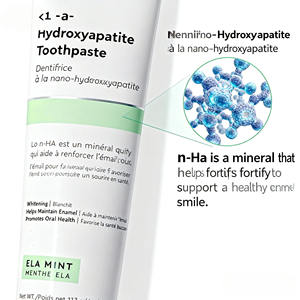 Pasta Dental Sin Flúor con Nano Hidroxiapatita para Reparación del Esmalte, Dientes Sensibles, Blanqueamiento, Aliento Fresco, Cuidado Bucal - Product Image 4