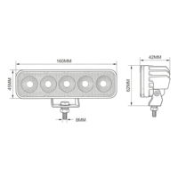 Projecteurs LED de 6 pouces, 10-80V, IP69K, faisceau large, lampes de travail LED pour véhicules agricoles, camions, tracteurs, remorques