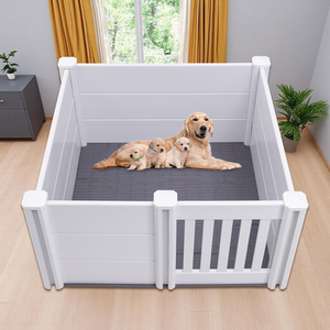 Ayuda para caminar para perros, cama de jardín con aumento de altura para interiores y exteriores con caja de vinilo, cercado funcional, enrejado y puertas - Product Image 3
