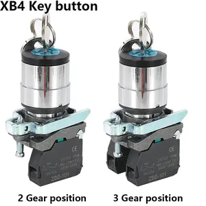 Korumak tipi XB4-BG33 seçici anahtarı Zbe getirmek anahtar üç blok topuzu iki normalde açık Push Button 22MM 10A/440V