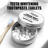 Tablettes de dentifrice blanchissant aux herbes à marque privée, dentifrice solide à la menthe, fabricant OEM ODM