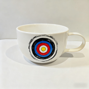 Mug à café en céramique fait main - Motif de cible de tir à l'arc peint à la main - Cadeau de vacances idéal - Product Image 2