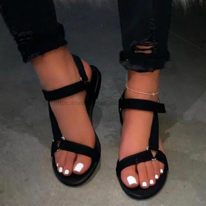 New Summer Wholesale Hot Sale <b>Women</b> Leopard Open Toe Ankle Straps Outdoor Fashion Sandals - Product Image 1