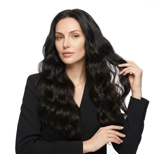 Extensiones de Cabello Humano Remy Ondulado Natural Negro, Cabello Virgen sin Procesar, Trama de Cabello Remy de Alta Calidad, 100% Natural, Personalizable - Product Image 4