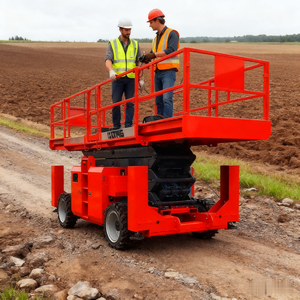 Plataforma de andamio de elevación hidráulica autopropulsada de tijera sobre orugas móvil eléctrica de CHINA para terrenos difíciles - Product Image 2