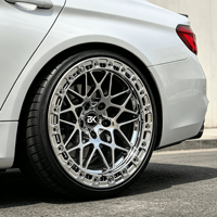 Jantes Bku forgées 5x120 chromées avec beadlock véritable, personnalisées 17 18 19 pouces, pour course de dragster, compatibles BMW F82 F83 M4 F80 E90 E92 M3 E60 E61 M5