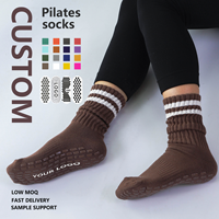 Chaussettes de Pilates personnalisées antidérapantes pour femmes, respirantes et chaudes, idéales pour le fitness et la danse