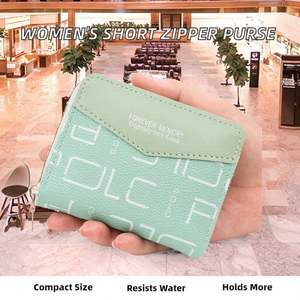 Luxury Women's PU Ladies <b>Wallet</b> RFID Zipper Closure Lightweight Large Capacity Clutch Soft Polyester Lining Long Length Logo - Product Image 2