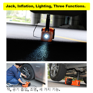 Portable Electric Vehicle Maintenance <strong>Jack</strong> with 15.5-45cm Lifting Height 3-Function Hydraulic <strong>Jack</strong> Lighting &amp; <strong>Inflatable</strong> Tool - Product Image 4