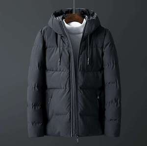 Coupe-vent de style européen et américain pour hommes, hiver, nouvelle meilleure vente, <span class=keywords><strong>manteau</strong></span> <span class=keywords><strong>court</strong></span> à capuche en coton, vêtements pour hommes, vente en gros - Product Image 5