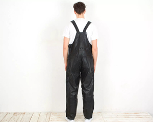 Fabrication sur commande bavoirs de motard imperméables et lourds <span class=keywords><strong>salopette</strong></span> vintage XL pour hommes <span class=keywords><strong>salopette</strong></span> <span class=keywords><strong>en</strong></span> <span class=keywords><strong>cuir</strong></span> de moto à bascule - Product Image 4