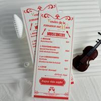Cartes personnalisées Impression couleur typographie Conception de billets de cinéma Personnalisation privée pour les cartes d'invitation de fête de Noël