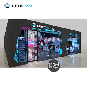 LEKE VR ธุรกิจสวนสนุกเสมือนจริงอุปกรณ์ศูนย์เกม VR เครื่องจําลองแบบโต้ตอบ 9D สถานที่ท่องเที่ยว VR