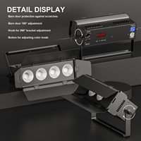 Projecteur LED COB 200W, 2 blancs + 2 blancs chauds COB, lumière d'ambiance pour studio, théâtre, événement, concert