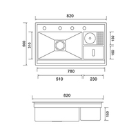 Ensemble complet d'évier de cuisine intelligent CE éviers sous plan multifonction évier de cuisine avec lave-gobelet