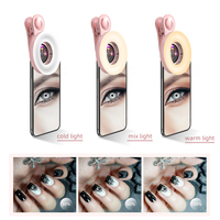 Objectif Macro 15x pour Téléphone avec Lumière LED et Fonction de Recharge pour la Photographie et la Vidéo de Cils et Sourcils sur Smartphone