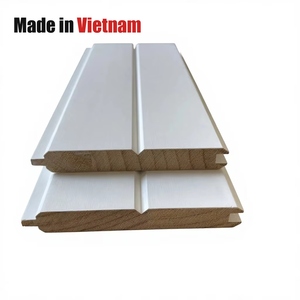 Panel de Pared de Pino Radiata Blanco Liso Imprimado, Revestimiento de Pared con Juntas Dentadas para Contratistas y Constructores, Pedidos al por Mayor - Product Image 1