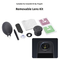 Kit d'objectifs de remplacement Insta360 X5, accessoires d'objectifs détachables en silicone, anti-poussière pour caméra d'action 360