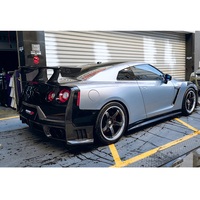 Pare-chocs arrière partiel en fibre de carbone Ver24 NISMO STYLE avec accessoires de feux de freinage Kit de carrosserie pour GTR R35