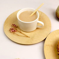 Assiettes jetables en bambou robustes, écologiques et biodégradables pour les plats à emporter, les mariages, les fêtes et la restauration