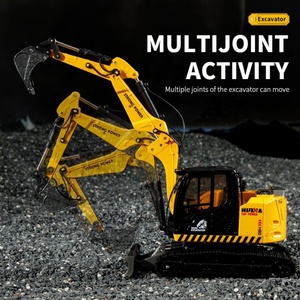 HUINA 1726 Camion Chargeur-Pelleteur Statique à l'échelle 1/50 en Plastique Moulé Sous Pression Noir/Jaune, Jouet Miniature d'Ingénierie pour les 14 ans et plus - Product Image 2
