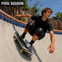 Genouillères de protection rigides pour patinage en ligne, genouillères de protection pour roller derby et roller skating, sangles réglables noires