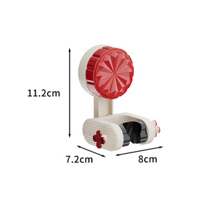 Support de pommeau de douche à ventouse réglable, rouge crème, 11,2 cm, fixation murale avec ventouse pour salle de bain - Product Image 1