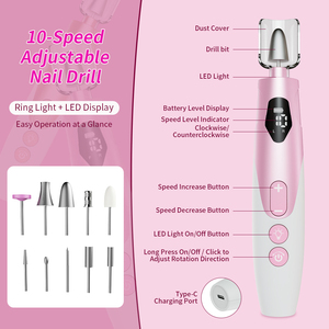 Machine à <span class=keywords><strong>ongles</strong></span> électrique professionnelle sans balais, lime à <span class=keywords><strong>ongles</strong></span> portable rechargeable, kit de manucure Efile - Product Image 3