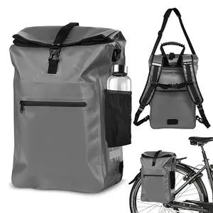 30L自行车包，带背包功能自行车包，用于行李架，易于组装笔记本电脑隔层